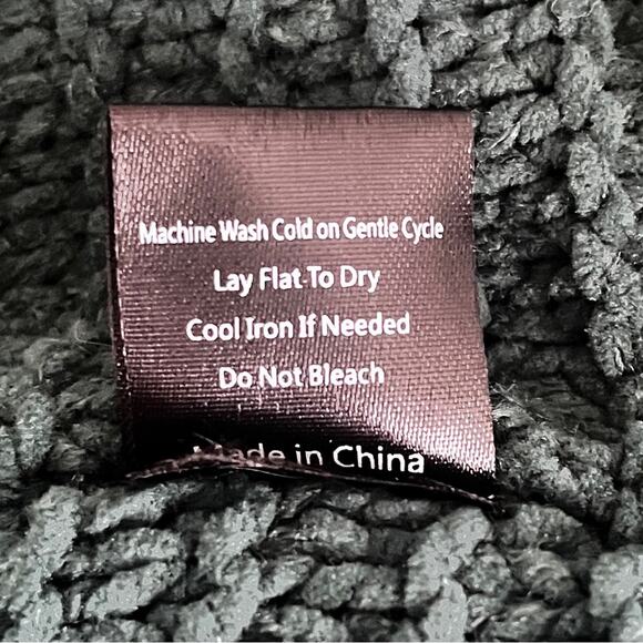 POL green chenille knit kimono sleeve hoodie size large - Picture 9 of 12